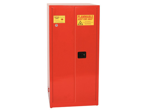 Eagle Paint and Ink Safety Cabinet - 96 Gallon - 5 Shelves - 2 Door - Manual Close - Red - PI62X