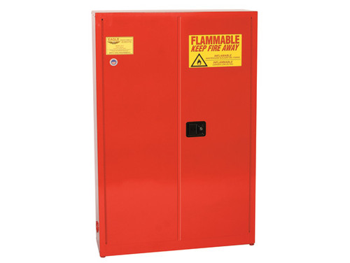 Eagle Paint and Ink Aerosol Can Safety Cabinet - 30 Gallon - 5 Shelves - 2 Door - Manual - Red - PI77X