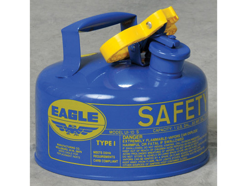 Eagle Type I Steel Safety Can for Kerosene - 1 Gallon - Flame Arrester - Blue - UI10SB