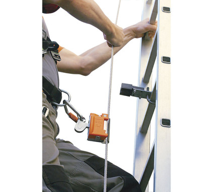 Miller Vi-Go 50-ft Ladder Climbing Safety System with Automatic Pass-Through (Cable) - VG/50FT