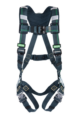 MSA EVOTECH Arc Flash Harness w/Back & Side D-Rings - Quick-Connect leg straps - Shoulder Padding - X-Large (XLG) - 10150153