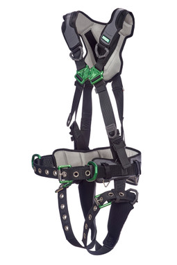 MSA V-FLEX Construction Harness w/Back & Side D-Rings - Tongue Buckle Leg Straps - Standard - 10211329