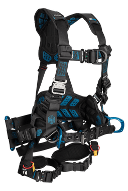 FallTech Carbon FT-One Tower Climber Harness - Quick-Connect Leg Adjustments - Large - 8048QCL
