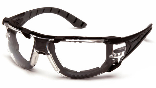 Pyramex Endeavor Plus Black Gray Foam Padded Frame/Clear H2Max Anti-Fog Lens Safety Eyewear