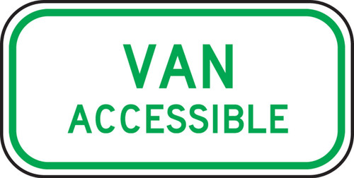 ADA Parking Sign - Supplemental 6" x 12" Engineer Grade Reflective Aluminum (.080) - FRA259RA