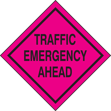 Traffic Emergency Ahead 48" x 48" - FRC146