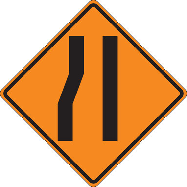 Roll-Up Construction Sign: Merge Right Lane (Symbol) 36" x 36" Mesh Vinyl 1/Each - FRC311MV