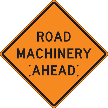 Roll-Up Construction Sign: Road Machinery Ahead 36" x 36" Diamond Grade 1/Each - FRC331DG