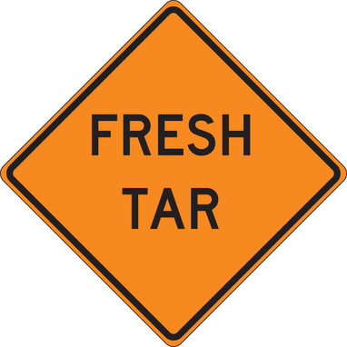 Roll-Up Construction Sign: Fresh Tar 48" x 48" Diamond Grade 1/Each - FRC433DG