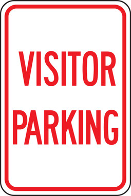 Traffic Sign: Visitor Parking 18" x 12" Engineer Grade Reflective Aluminum (.080) - FRP211RA