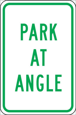 Traffic Sign: Park At Angle 18" x 12" Engineer-Grade Prismatic 1/Each - FRP332RA
