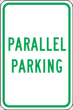 Traffic Sign: Parallel Parking 18" x 12" Engineer-Grade Prismatic 1/Each - FRP345RA