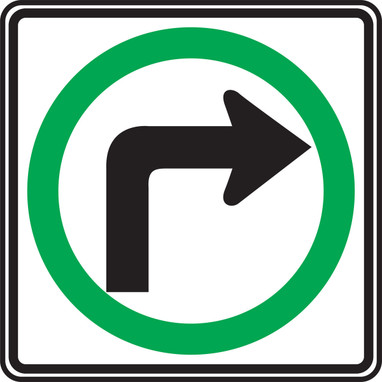 TRAFFIC SIGN - RIGHT TURN ONLY 24" x 24" High Intensity Prismatic 1/Each - FRR005HP