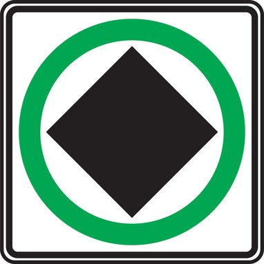 TRAFFIC SIGN - DANGER GOODS ALLOWED 24" x 24" High Intensity Prismatic 1/Each - FRR018HP