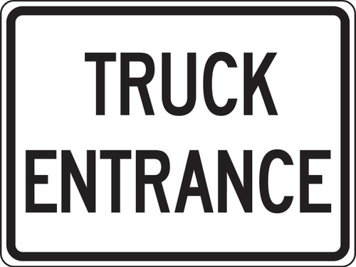 Facility Traffic Sign: Truck Entrance 18" x 24" High Intensity Prismatic 1/Each - FRR045HP