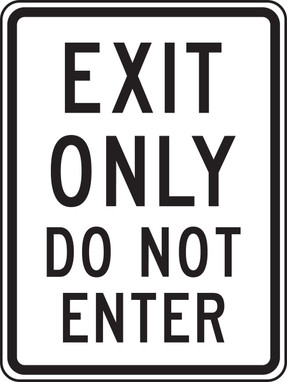 Facility Traffic Sign 24" x 18" High Intensity Prismatic 1/Each - FRR230HP