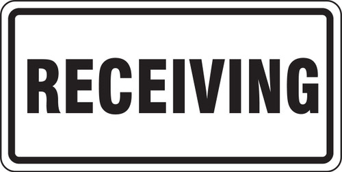 Facility Traffic Sign: Receiving 12" x 24" DG High Prism 1/Each - FRR261DP