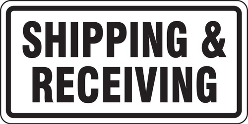 Facility Traffic Sign: Shipping & Receiving 12" x 24" Engineer-Grade Prismatic - FRR266RA