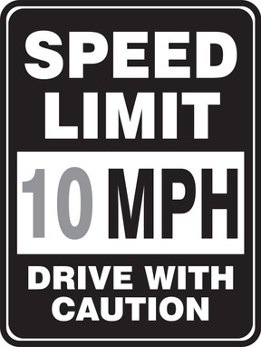 Speed Limit Sign: Speed Limit - Drive With Caution 5 MPH 18" x 12" DG High Prism 1/Each - FRR3255DP