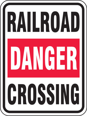 Rail Sign: Danger - Railroad Crossing 24" x 18" High Intensity Prismatic 1/Each - FRR333HP