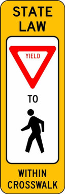 Pedestrian Crossing Sign (Without Base) 36" x 12" Engineer-Grade Prismatic 1/Each - FRR436RA
