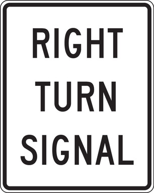 Intersection Sign: Right Turn Signal 36" x 30" DG High Prism 1/Each - FRR472DP