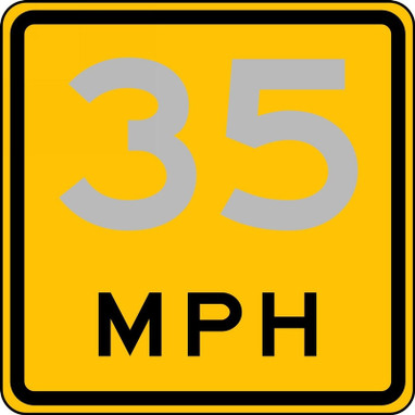 Speed Limit Sign: Advisory Speed Plaque 30 MPH 18" x 18" Engineer-Grade Prismatic 1/Each - FRR50930RA