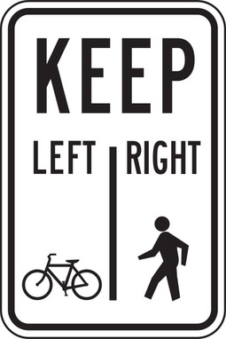 Bicycle & Pedestrian Sign: Shared-Use Path Restriction 18" x 12" DG High Prism 1/Each - FRR710DP