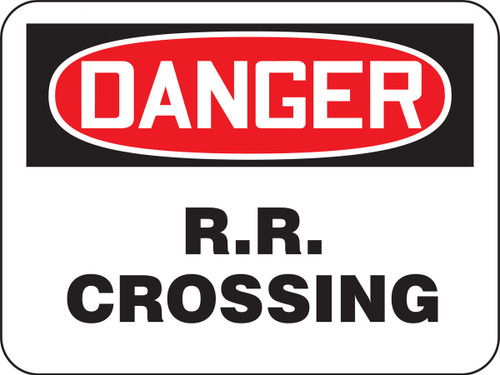 OSHA Danger Safety Sign R.R. Crossing 18" x 24" High Intensity Prismatic 1/Each - FRR769HP