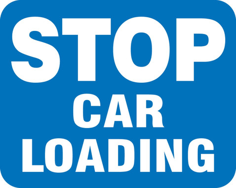 Railroad Clamp Sign: Stop - Car Loading Blue 12" x 15" Engineer Grade Reflective Aluminum (.080) 1/Each - FRR954BU