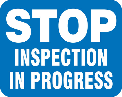 Railroad Clamp Sign: Stop - Inspection In Progress Blue 12" x 15" Engineer Grade Reflective Aluminum (.080) 1/Each - FRR962BU