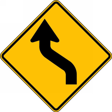 Direction Sign: Left Reverse Curve 30" x 30" Engineer-Grade Prismatic 1/Each - FRW289RA