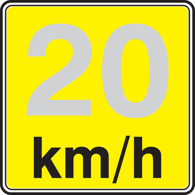 CANADIAN-SPECIFIC TRAFFIC SIGNS 15 MPH 24" x 24" High Intensity Prismatic 1/Each - FRW30815HP