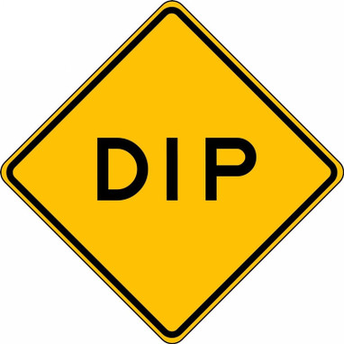 Surface & Driving Conditions Sign: Dip 24" x 24" DG High Prism 1/Each - FRW432DP