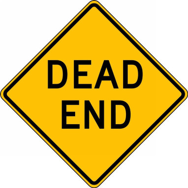 Lane Guidance Sign: Dead End 24" x 24" DG High Prism 1/Each - FRW460DP
