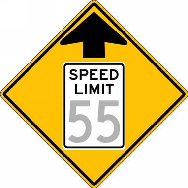 Semi-Custom Speed Limit Sign: Speed Limit Ahead _ 35 MPH 30" x 30" High Intensity Prismatic 1/Each - FRW53535HP