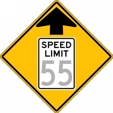 Semi-Custom Speed Limit Sign: Speed Limit Ahead _ 25 MPH 36" x 36" DG High Prism 1/Each - FRW53625DP