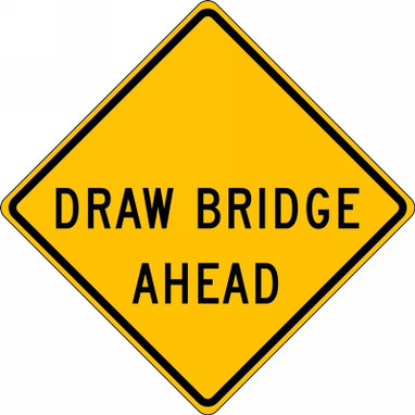 Lane Guidance Sign: Draw Bridge Ahead 36" x 36" DG High Prism 1/Each - FRW639DP