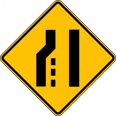 Lane Guidance Sign: Lane Ends - Merge Right (Symbol) 30" x 30" High Intensity Prismatic 1/Each - FRW644HP