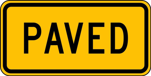 Surface & Driving Conditions Sign: Paved 12" x 24" Engineer-Grade Prismatic 1/Each - FRW676RA