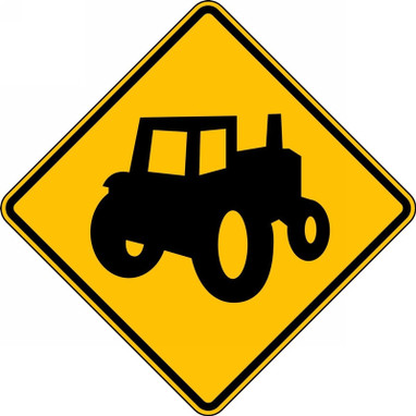 Crossing Sign: Farm Vehicles (Alternate) 24" x 24" DG High Prism 1/Each - FRW721DP