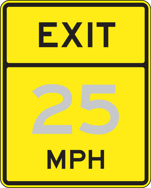 Semi-Custom Speed Limit Sign: Exit - _ MPH 15 MPH 30" x 24" DG High Prism 1/Each - FRW73915DP