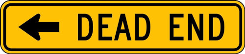 Lane Guidance Sign: Dead End (Arrow) Right 8" x 36" High Intensity Prismatic 1/Each - FRW741HP