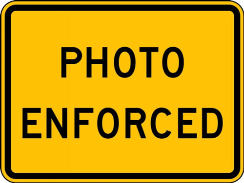 Intersection Warning Sign: Photo Enforced 18" x 24" DG High Prism 1/Each - FRW758DP