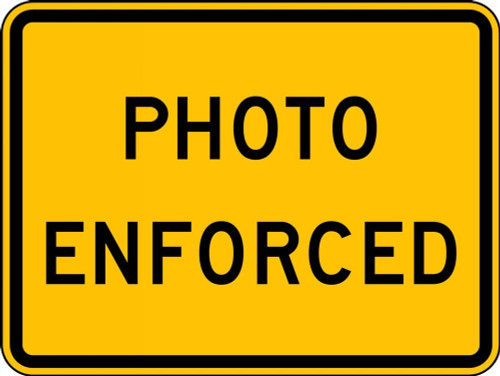 Intersection Warning Sign: Photo Enforced 24" x 36" High Intensity Prismatic 1/Each - FRW759HP