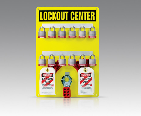 Lockout Center Aluminum Hanger Boards: 12-Padlock Board English Board Only 1/Each - KST412