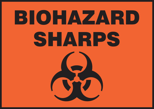 Safety Label: Biohazard - Sharps 3 1/2" x 5" - LBHZ504XVE