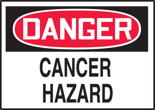 OSHA Danger Safety Label: Cancer Hazard 3 1/2" x 5" Adhesive Dura Vinyl 1/Each - LCAW031XVE
