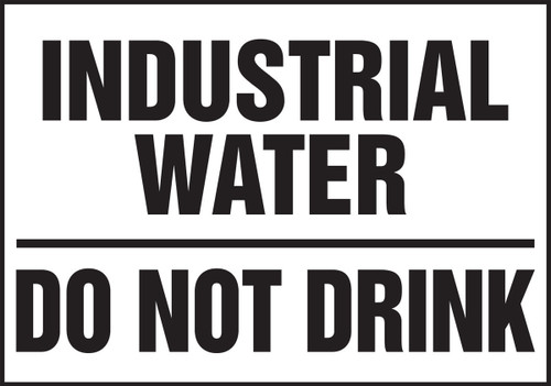 Industrial Water Safety Label: Do Not Drink 3 1/2" x 5" Adhesive Dura Vinyl 1/Each - LCAW509XVE