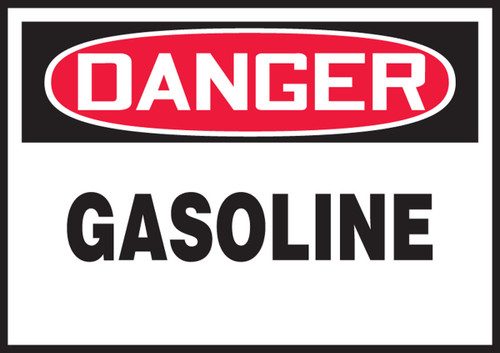 OSHA Danger Safety Label: Gasoline 3 1/2" x 5" - LCHL157VSP